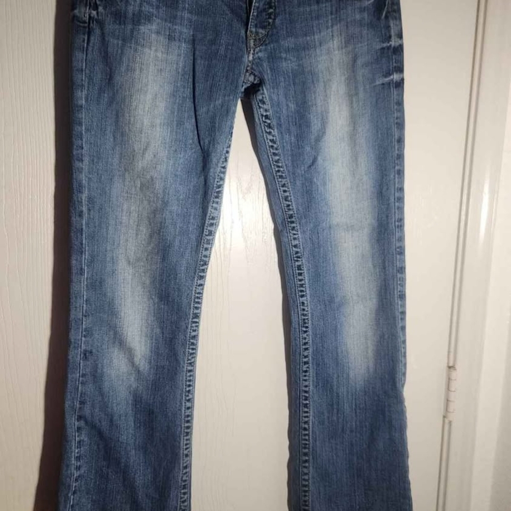 Vtg Lucky Brand Women's Li Rise Button Flt  Blue Jeans Sz 8/29